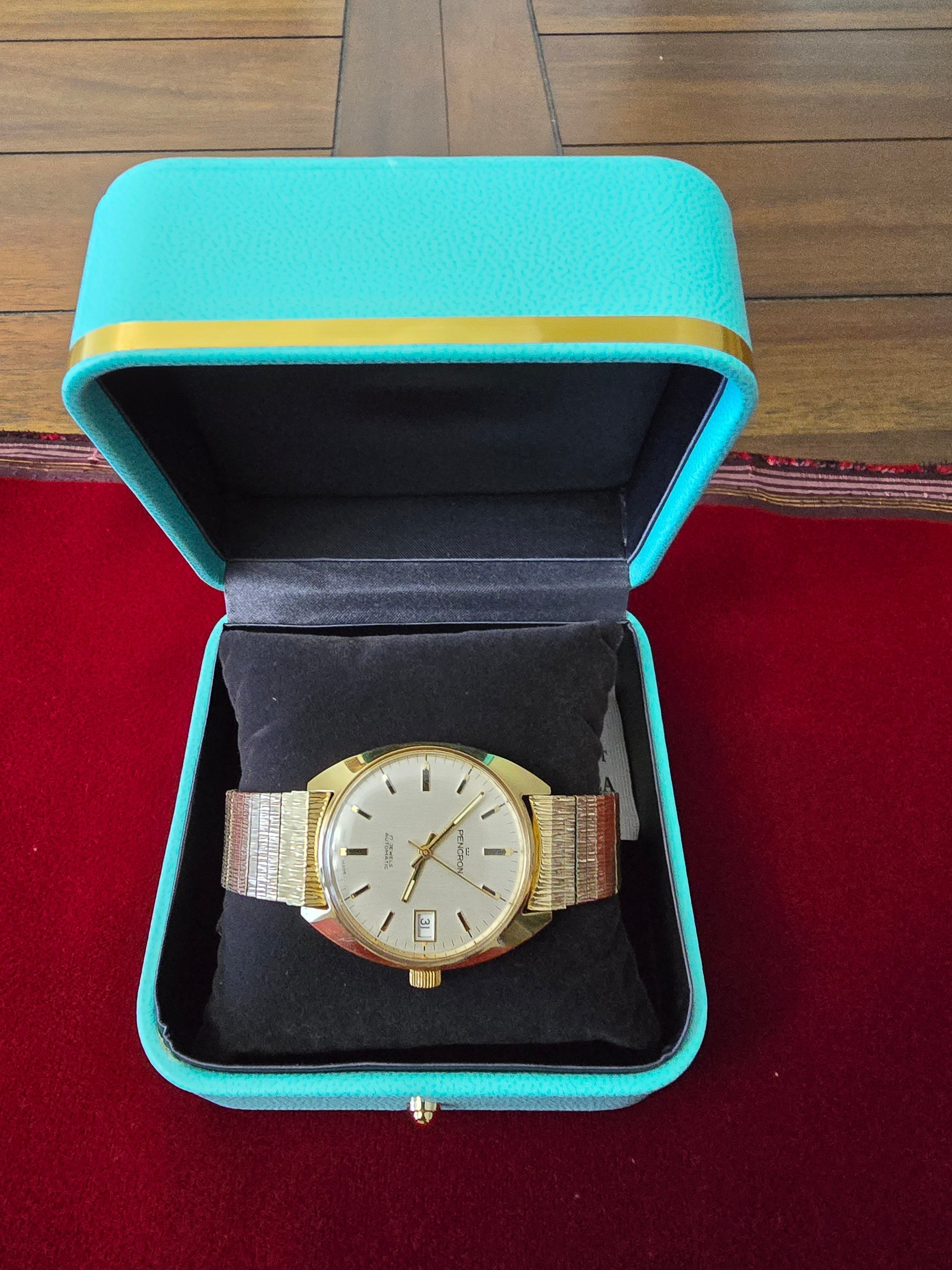 Vintage Swiss Automatic Gold Watch – Classic Luxury Style