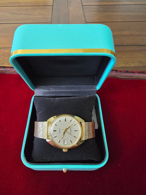 Vintage Swiss Automatic Gold Watch – Classic Luxury Style